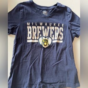 Youth girls Milwaukee Brewers short sleeve